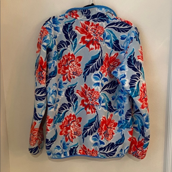 Patagonia Synchilla Lightweight Snap-T Fleece Pullover Manoa Dusk Blue Floral - Picture 5 of 6